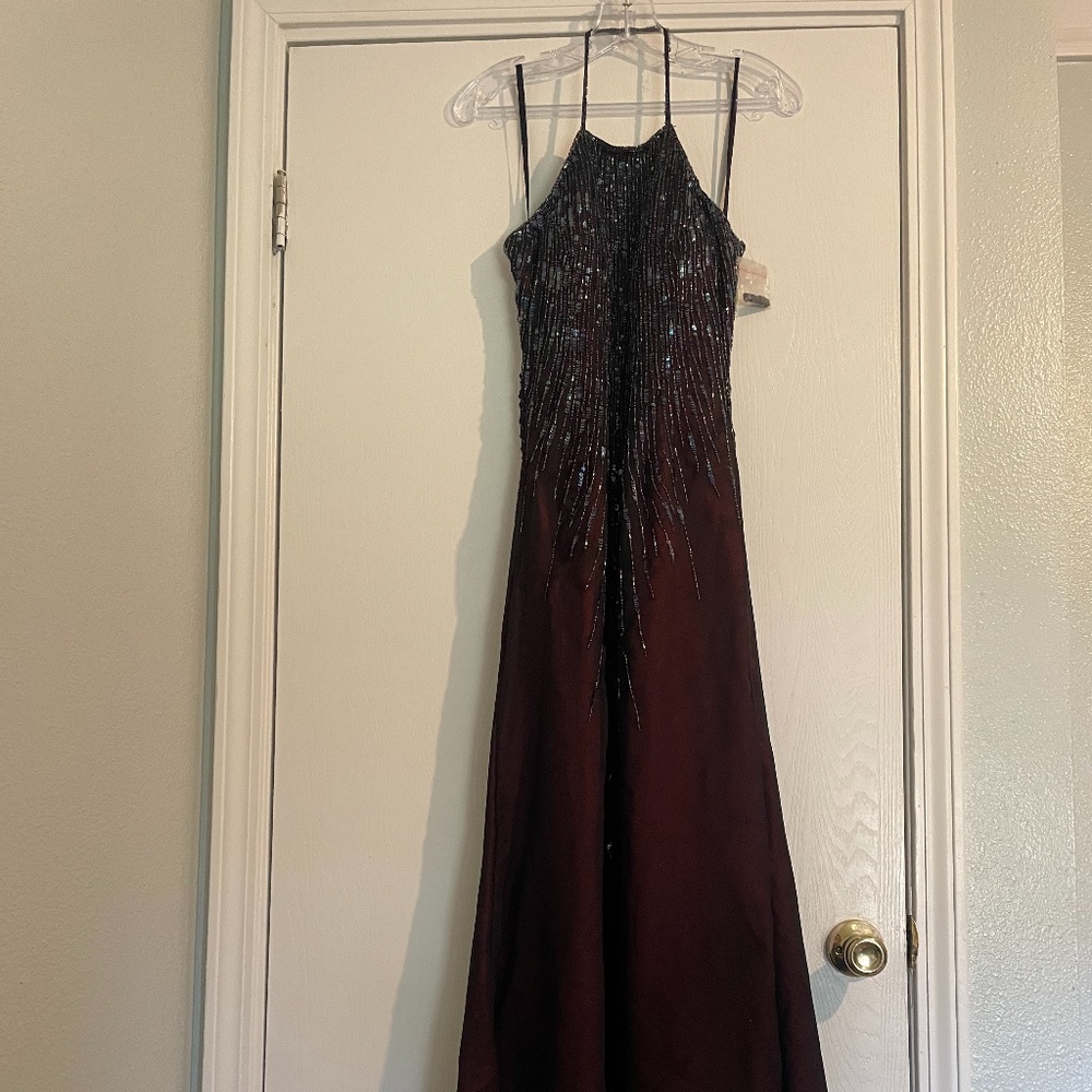 Evening gown halter top